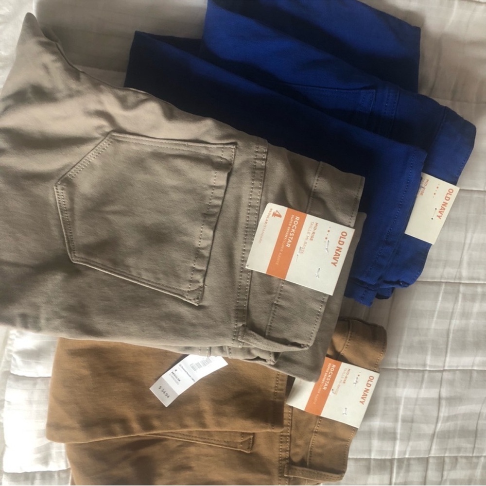 Old Navy Women's Skinny Jeans - Blue, Tan, and Brown
